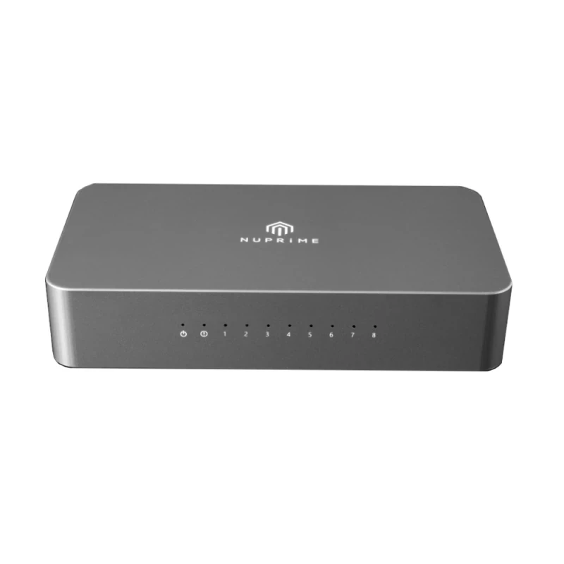 NuPrime SW-8 音響級網絡交換器 - 正面機身外觀